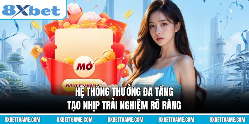 Hệ thống thưởng đa tầng tạo nhịp trải nghiệm rõ ràng